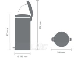 Мусорное ведро Brabantia Pedal Bin Newicon / 114762 (30л)
