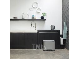 Мусорное ведро Brabantia Bo Pedal Bin / 121647 (36л, минерально-серый)