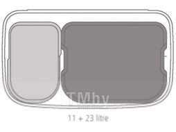 Мусорное ведро Brabantia Bo Touch Bin / 316104 (11+23л, пламенно-красный)