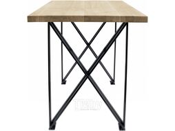 Обеденный стол Buro7 Призма Классика 150x80x76 (дуб беленый/черный)
