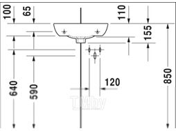 Умывальник Duravit D-Code 43.5x38 (0722430000)