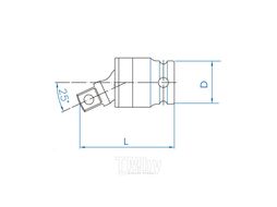 Кардан ударный KING TONY 3/8", с шариковым фиксатором 3796P