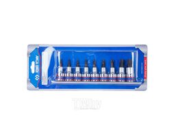 Набор торцевых насадок KING TONY 1/2", TORX, Т20-Т60 мм, L = 60 мм, 9 предметов 4109PR10