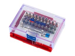 Набор вставок (бит) 1/4", TORX, HEX, PZ, PH, SLOT, 32 предмета МАСТАК 058-10032C
