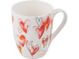 Кружка керамическая, 360 мл, I Love You, сердца, PERFECTO LINEA
