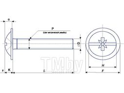 Мебельный винт EKT KOMBI 4х22, цинк (упак/800шт) 61104
