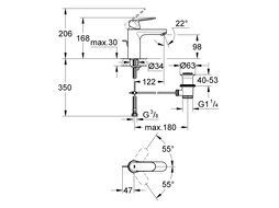 Смеситель для умывальника Grohe Eurosmart Cosmopolitan (23325000)