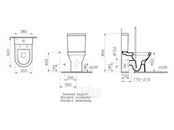 Унитаз-компакт Vitra S50 с сиденьем "микролифт" (9798B003-7201)