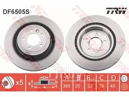 Тормозной диск LAND ROVER RANGE ROVER IV 2012- TRW DF6505S