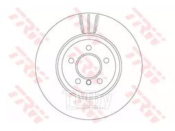 Тормозной диск BMW F30, F31, F35, F36 2.0, 3.0i, D 2011- TRW DF6607S