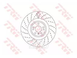 Тормозной диск Mercedes GLE 2015-, M 2011- Front TRW DF6687S