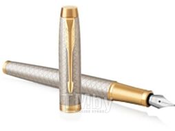 Ручка перьевая имиджевая Parker IM Premium Warm Grey Chiselled GT 1931684