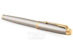 Ручка перьевая имиджевая Parker IM Premium Warm Grey Chiselled GT 1931684