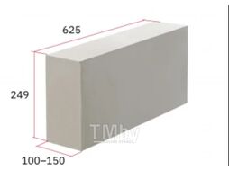 Блок газосиликатный стеновой 625x175x250 (поддон 64 шт.) Забудова