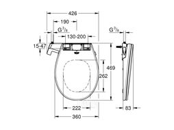 Сиденье-биде Grohe Bau c ручным управлением (39648SH0)