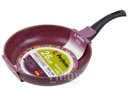 Сковорода ф 26х5.8 см, алюм., антиприг. покр., серия Cook&Fun, фиолетовая, PERFECTO LINEA