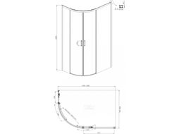 Душевой уголок Ambassador Set 120x80 / 11011103R-ST1 (с душевым трапом)
