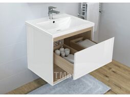 Тумба с умывальником Cersanit Louna 80 (белый)