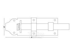 Задвижка фиксируемая с плоской щеколдой 120x45x5 ZFPC-120 EKT CV501048