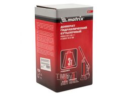 Домкрат гидравлический бутылочный, 3 т, h подъема 194–372 мм MATRIX MASTER 50717