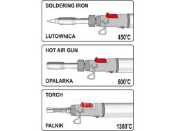 Паяльник газовый 3 в 1 (15мл) Vorel 73410