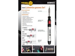 Паяльник газовый 3 в 1 (15мл) Vorel 73410