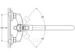 Смеситель для ванны с плоским повворотным изливом G.lauf D35 встр. пер. LWF7-A113 (Смеситель латунный)