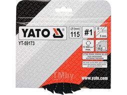 Диск фреза унив. по дереву для УШМ 115мм Yato YT-59173