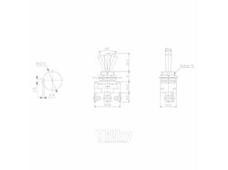 Тумблер 220V 10А (3c) ON-OFF-ON однополюсный Mini (ASW-23) REXANT (в упак. 1шт.)