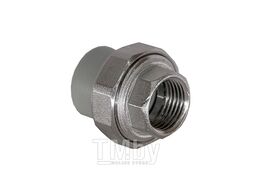 Американка ПП внутр. резьба 20х1/2", серый РосТурПласт (Муфта комбинированная разъемная, внутренняя резьба, полипропилен ПП)