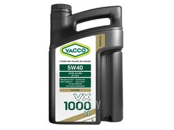Масло моторное синтетическое 5 л - ACEA A3/B4,API CF,9.55535-H2/M2/N2/Z2,GM-LL-B025,RN 0710/0700,PSA B712296 API SN,BMW LL-01,MB-Approval 229.5,PORSCHE A40,VW 502.00/505.00 YACCO 5W40 VX 1000 LL/5