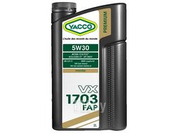 Масло моторное синтетическое 2 л - ACEA C3/C2 + A3/B4/B3-07 , API SN/CF , BMW - LL04 , MB 229.51 , GM dexos2 , VW 502.00/505.00/505.01 YACCO 5W30 VX 1703 FAP/2