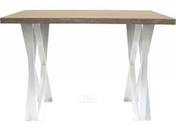 Обеденный стол Buro7 Призма Классика 120x80x76 (дуб беленый/белый)