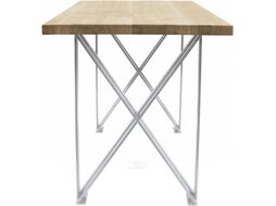 Обеденный стол Buro7 Призма Классика 120x80x76 (дуб беленый/белый)