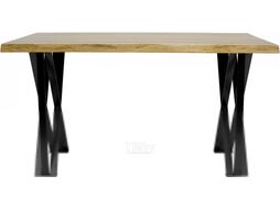 Обеденный стол Buro7 Призма с обзолом 150x80x76 (дуб натуральный/черный)