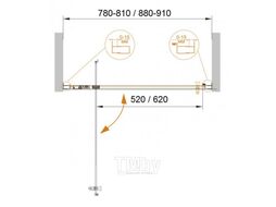 Душевая дверь Cezares ECO-O-BA-1-90-C-Cr