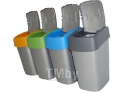 Мусорное ведро Curver Flip Bin 02171-535-00 / 190168 (10л, серый/оранжевый)