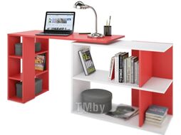 Письменный стол Domus СТР08 правый / dms-str08R-8685-7113 (белый/красный)