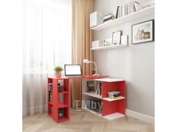 Письменный стол Domus СТР08 правый / dms-str08R-8685-7113 (белый/красный)