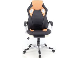 Кресло геймерское Everprof Trek PU (черный/оранжевый)