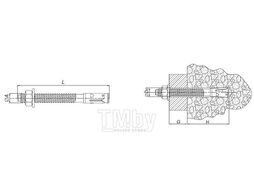 Клиновой анкер EKT WA 20х300 (упак/5шт) CV012556