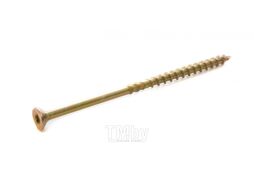 Саморез усиленный по дереву EKT TORX30 6.0x100, потай, желт. цинк (упак/100шт) CV013053