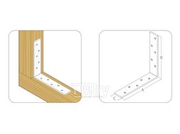 Уголок крепежный балочный EKT 180x120x40х5,0 мм KB3 (шт) CV501070