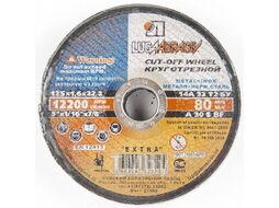 Круг отрезной LUGAABRASIV 115x0,8x22мм, д/мет, INOX (упак/25шт) L-411599