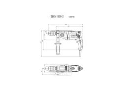 Дрель METABO 1300Вт, ударная,ключевой патрон 13мм, 44 Nm, рег. об., 2 передачи, 2,8кг SBEV 1300-2 M-314123