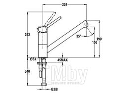 Смеситель TEKA AUK 913 хром 509130210