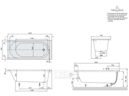 Ванна акриловая Villeroy &amp; Boch O.Novo 170х70 170х70 см без ножек (UBA177CAS2V-01)