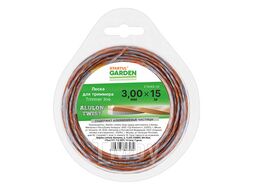 Леска ф 3.0 мм х 15 м витой квадрат сеч. ALULON TWIST STARTUL GARDEN (ALULON (содержит алюминиевые частицы), более длительный срок эксплуатации и низк