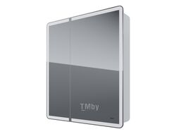 Зеркало-шкаф Dreja Point 70 см 2 дверцы, 2 стекл. полки, LED-подстветка белый (99.9033)