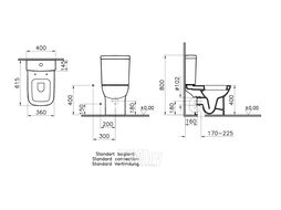 Унитаз-компакт Vitra S20 c сиденьем "микролифт" (9819B003-7202)